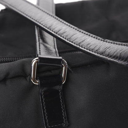 Prada Tessuto Nylon Logo Shoulder Bag Black 10 of 10