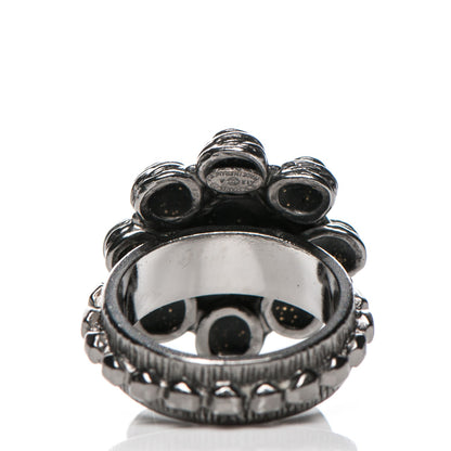 Chanel Ruthenium Studded CC Ring 7 3 of 5