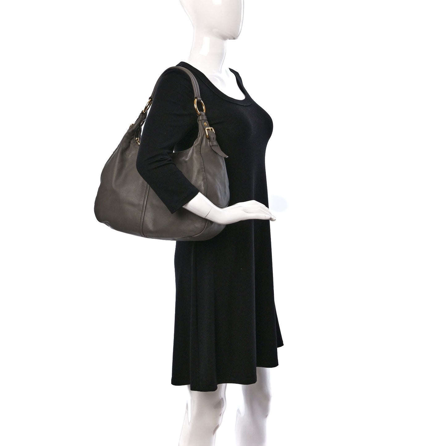 Soft Calf Hobo Bambu Grey
