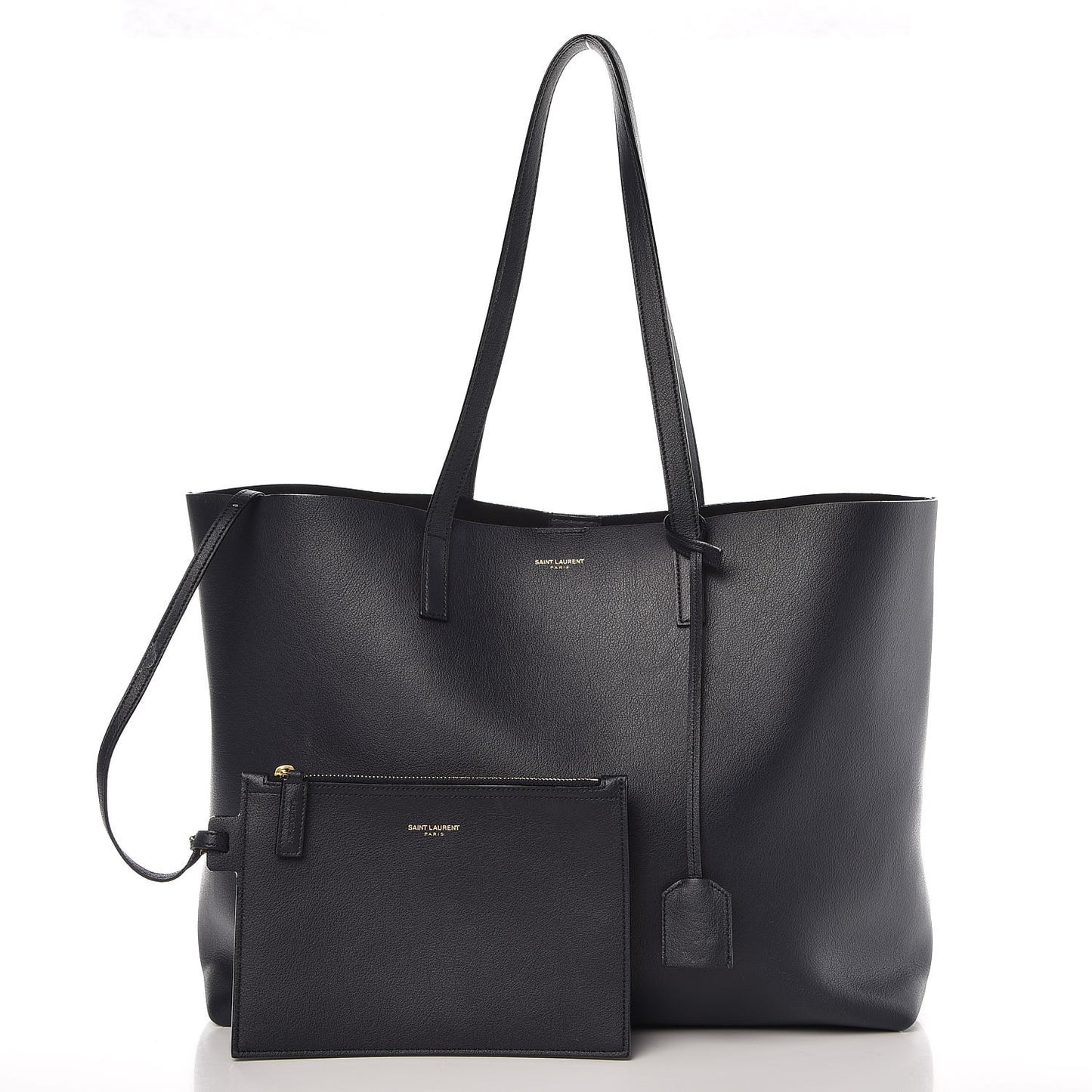 Calfskin Large Shopping Tote Deep Marine