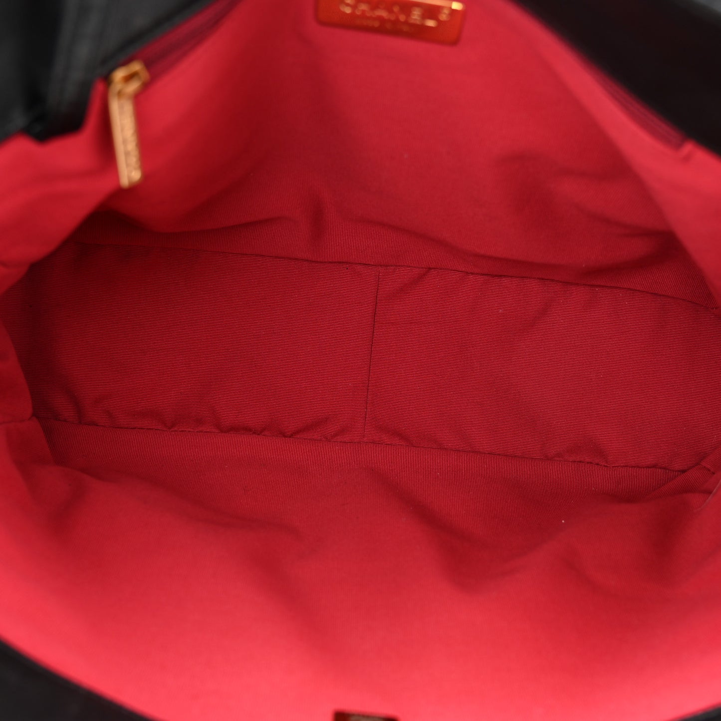Lambskin Quilted Chanel 19 East West Shopping Bag Black