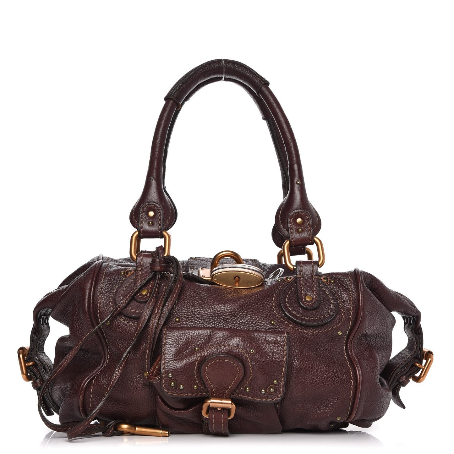 Calfskin Paddington Front Pocket Tote Chocolate