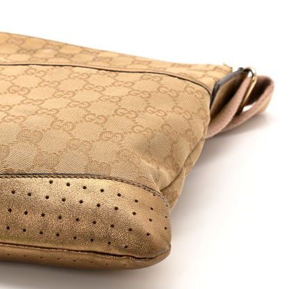 Gucci Monogram Calfskin Perforated Medium Flat Messenger Bag Pink 10 of 13