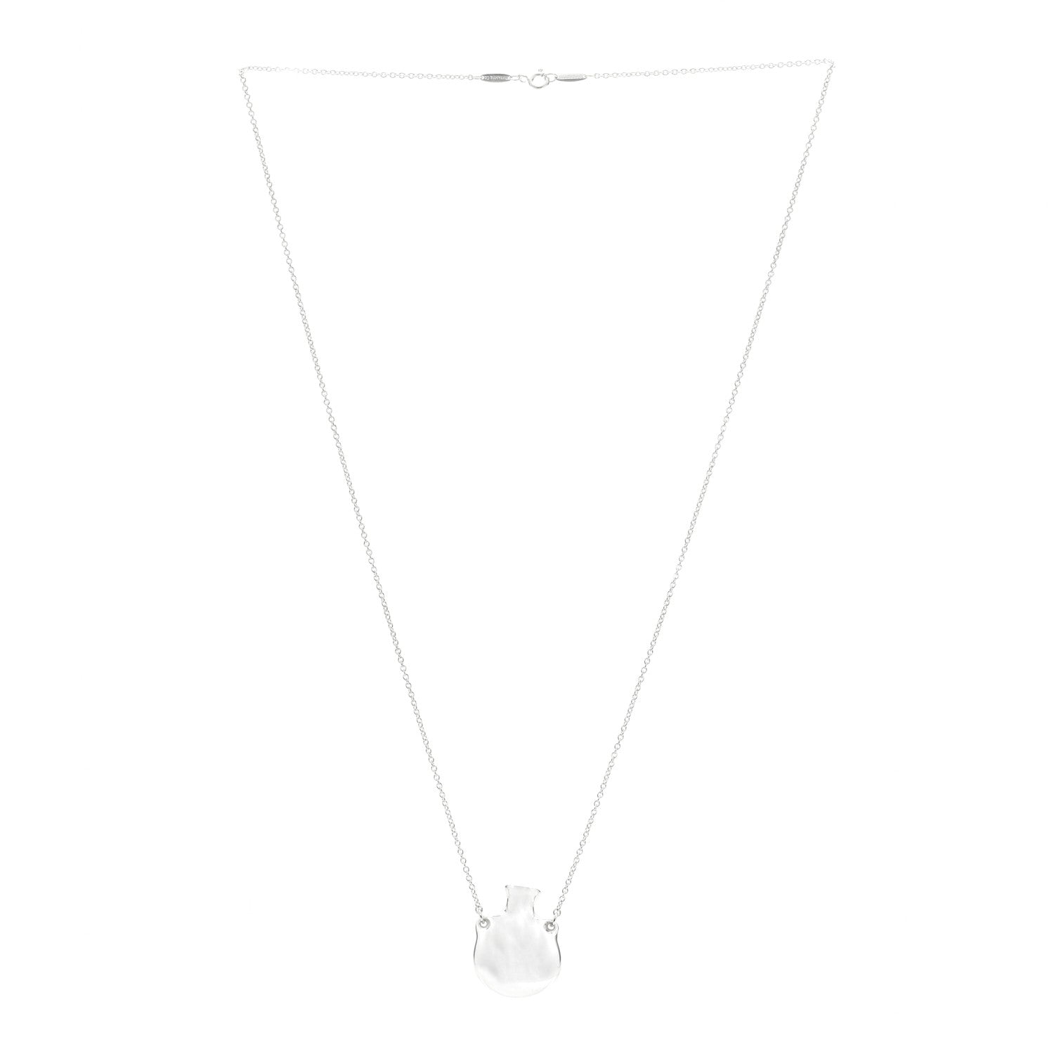 Tiffany Sterling Silver Small Elsa Peretti Bottle Pendant Necklace 3 of 5