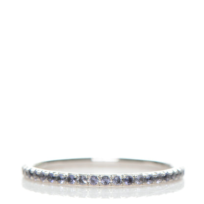 Tiffany 18K White Gold Iolite Metro Ring 7 1 of 4