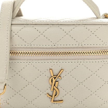 Saint Laurent Lambskin Quilted Micro Gaby Vanity Case Crema Soft 14 of 21