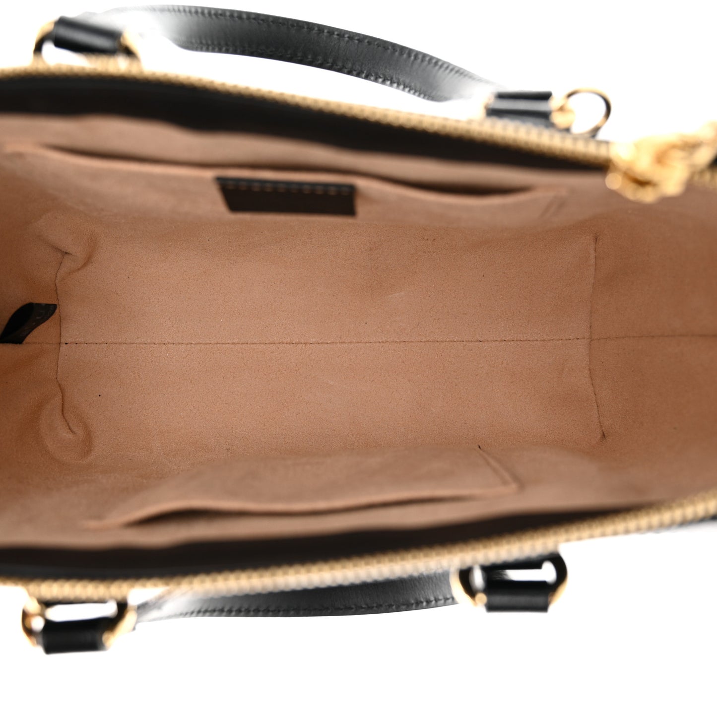 Suede Patent GG Web Small Ophidia Tote Bag Black
