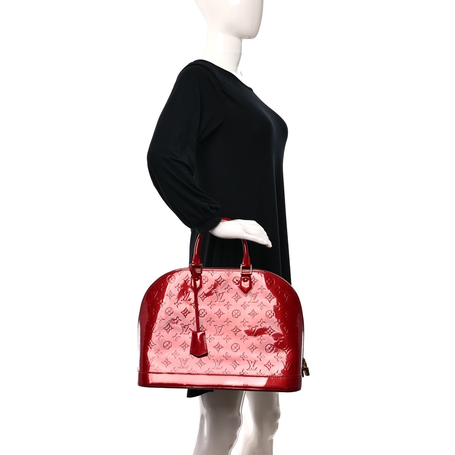Louis Vuitton Vernis Alma MM Pomme D'Amour 2 of 8