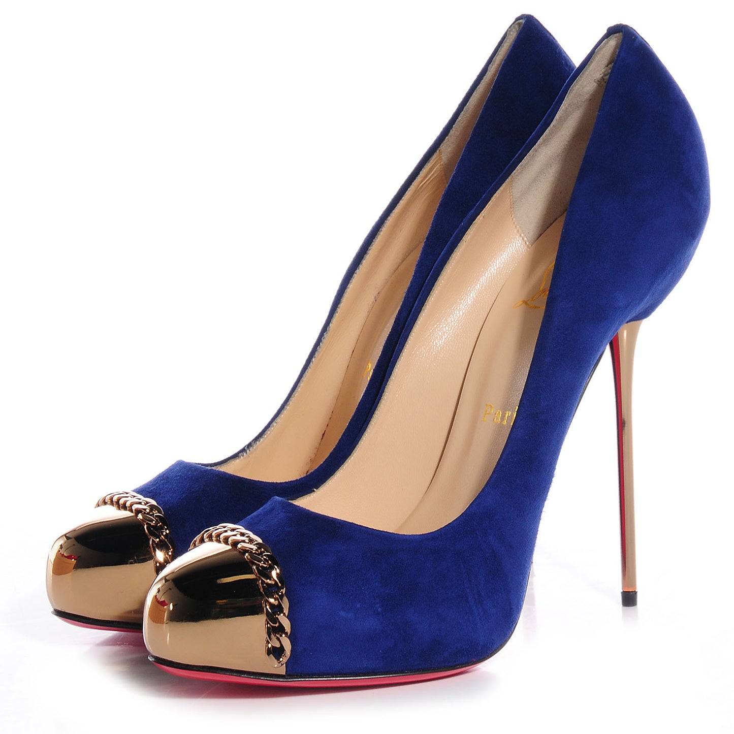 Suede Metalipp 120 Pumps Indigo Bronze 39.5