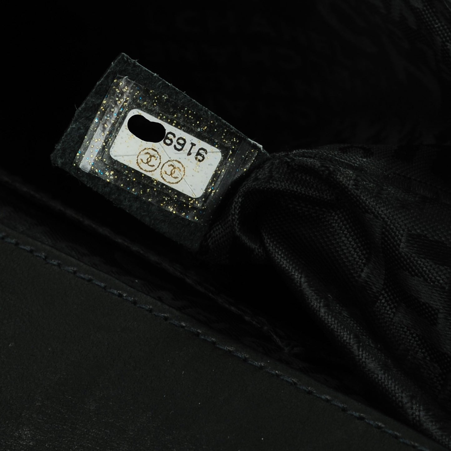 Lambskin Quilted Mini Chocolate Bar Camellia Flap Black