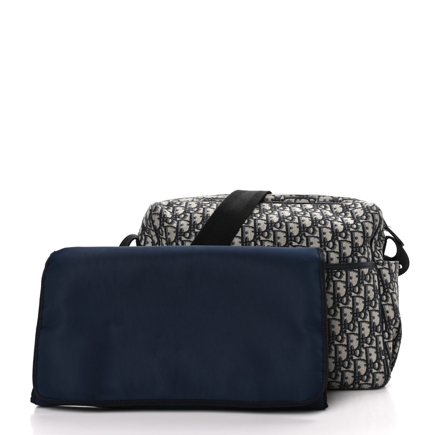 Oblique Baby Changing Bag Beige Black
