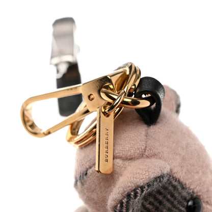 Burberry Cashmere Check Thomas Bear Keychain Charm Ash Rose 3 of 4