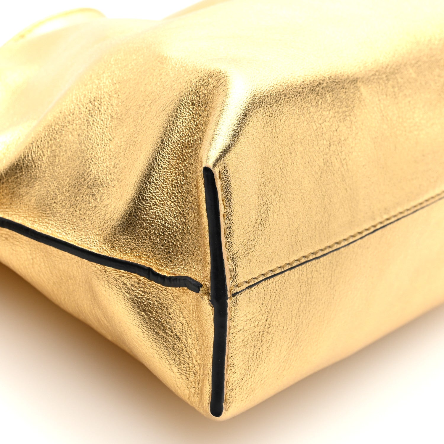 Loewe Metallic Calfskin Mini Chain Flamenco Knot Clutch Gold 8 of 9