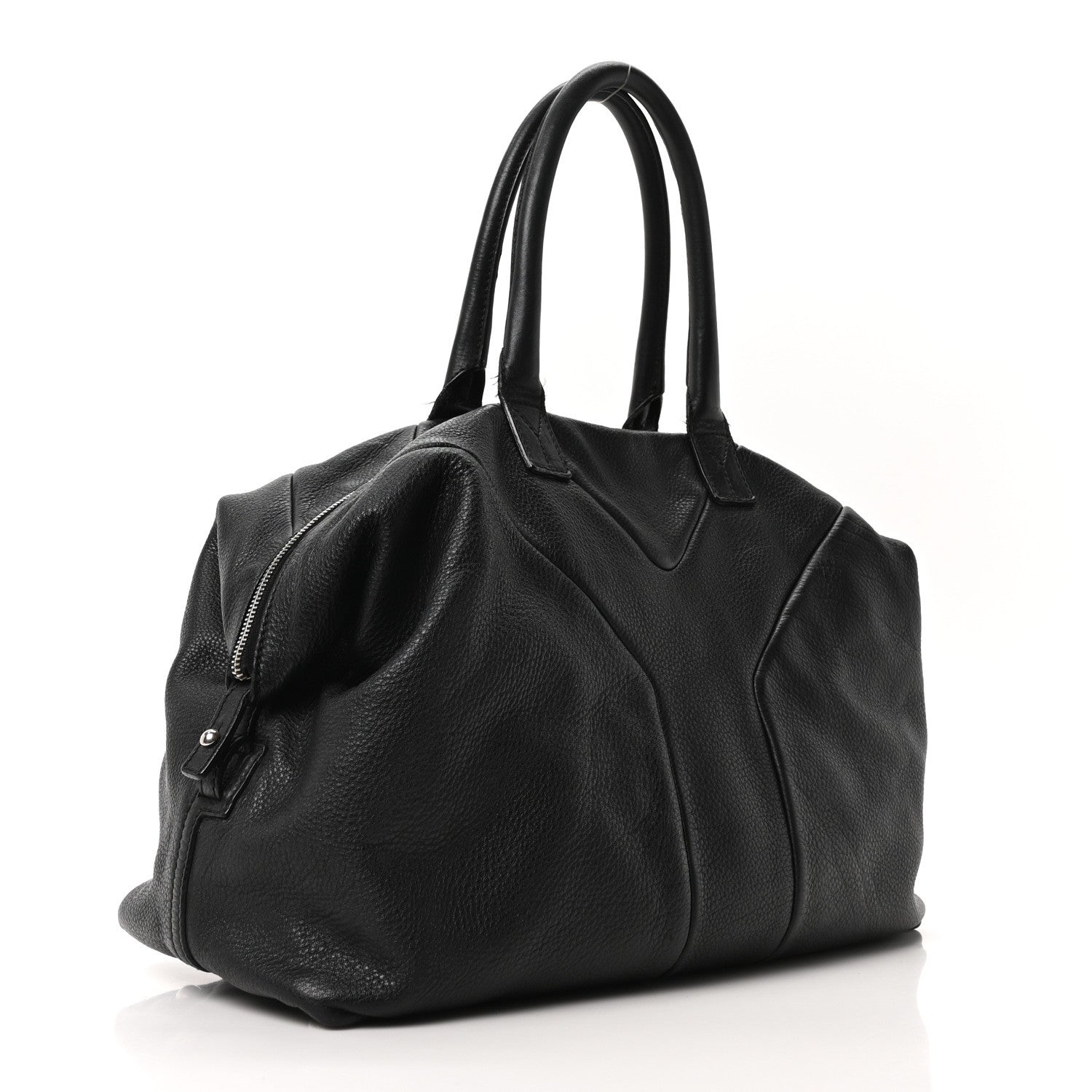 Saint Laurent Pebbled Lambskin Medium Easy Sac Black 3 of 11