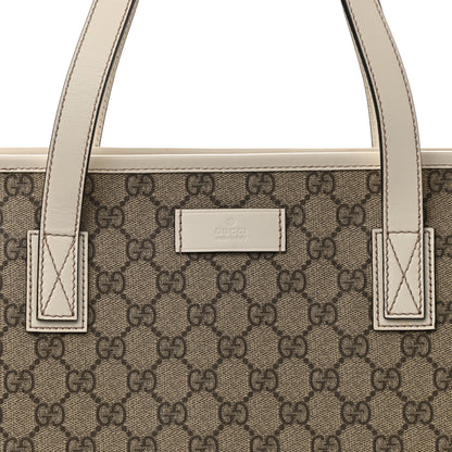 Gucci GG Supreme Monogram Medium Zippered Shopping Tote Off White 8 of 10
