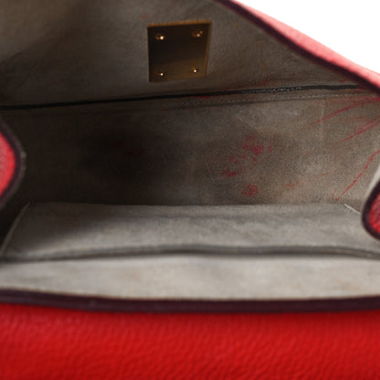 Chloe Grained Lambskin Mini Drew Shoulder Bag Plaid Red 4 of 7