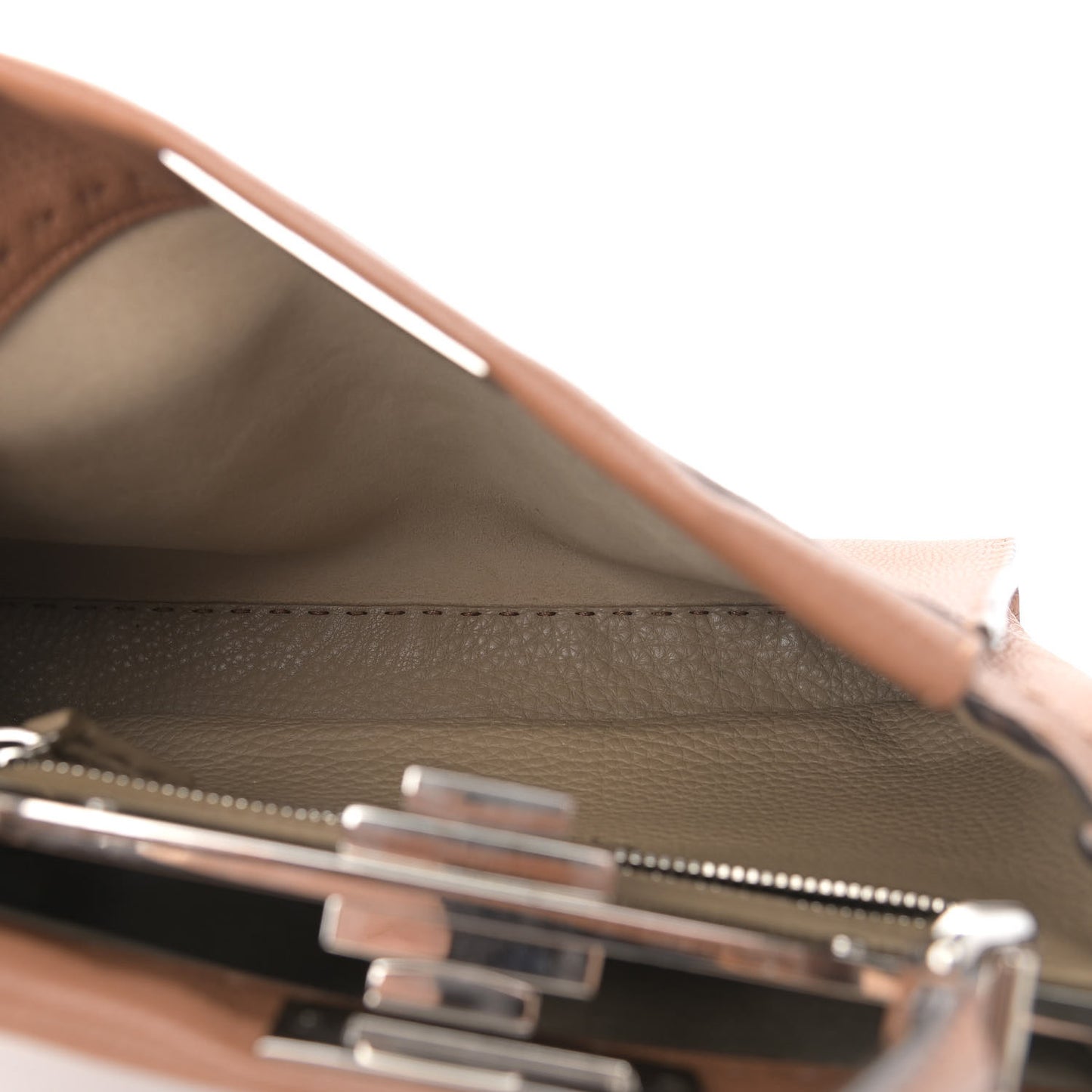 Cuoio Romano Selleria Bi-Color Medium Peekaboo Iconic Satchel Mou Deserto