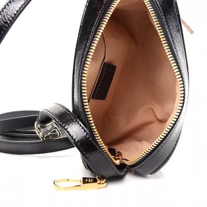 Gucci Suede Patent Web Mini Ophidia Shoulder Bag Black 5 of 9