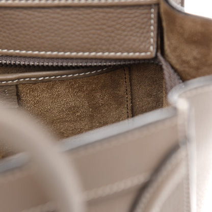 Celine Drummed Calfskin Nano Luggage Souris 12 of 20