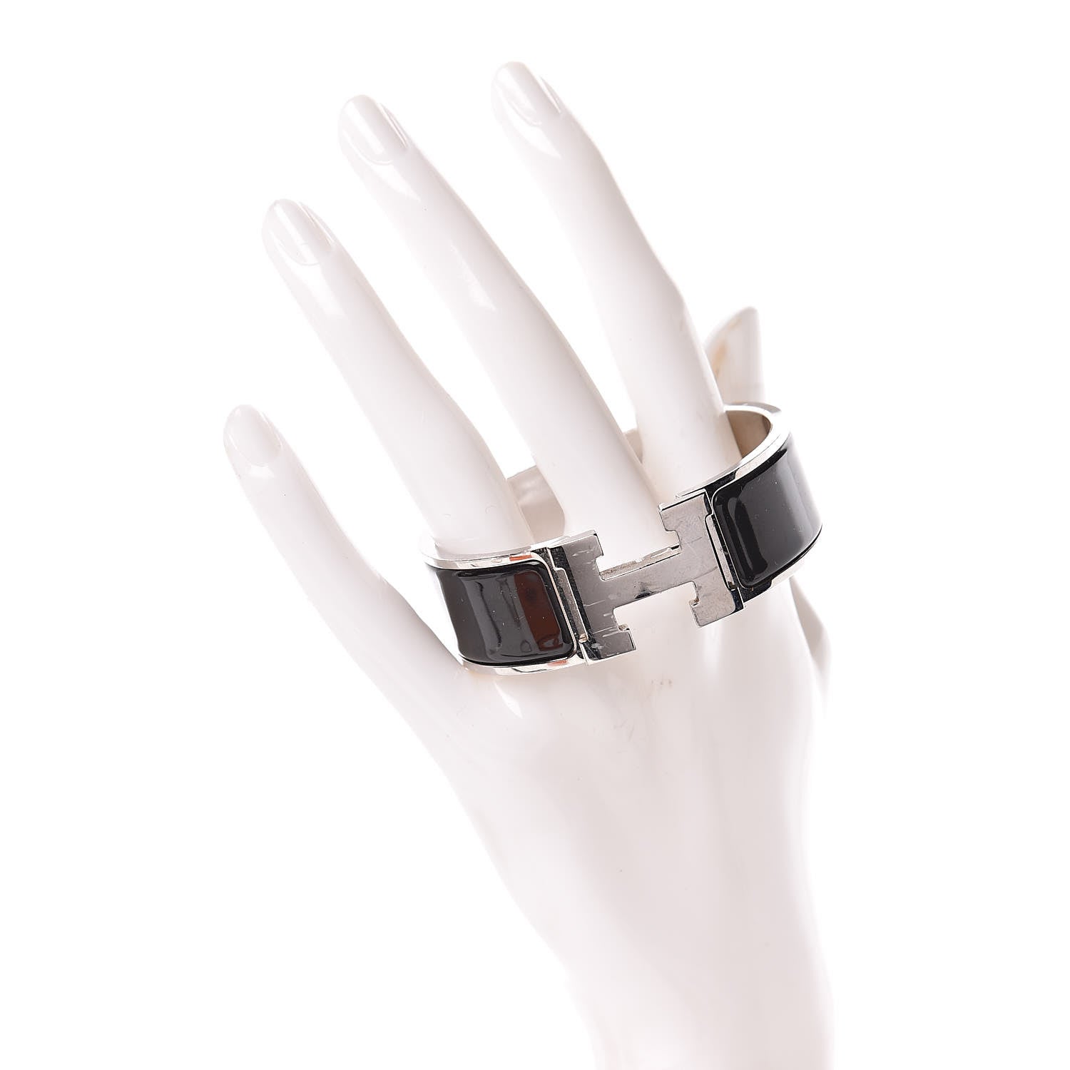 Hermes Enamel Wide Clic Clac H Bracelet PM Black 2 of 6