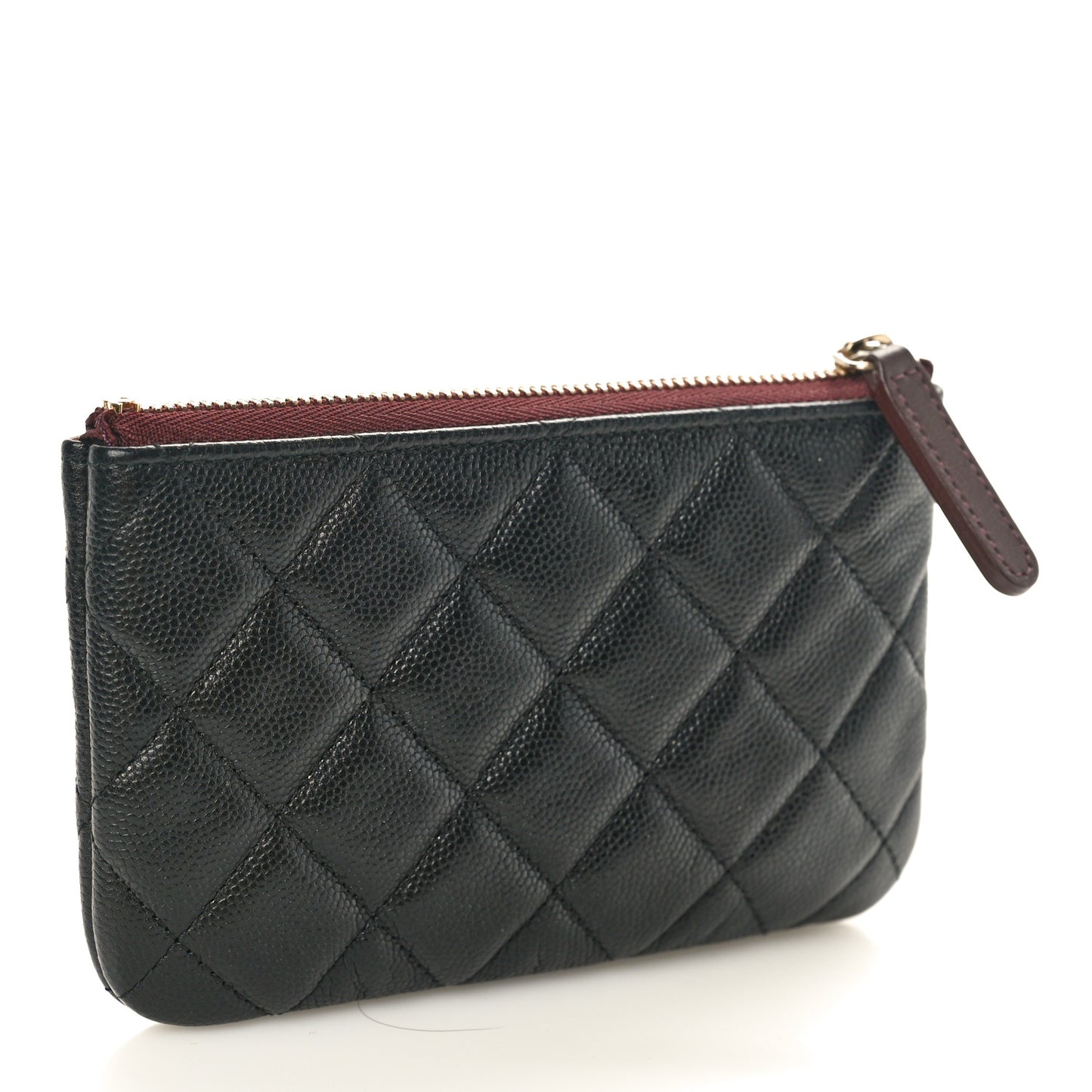 Caviar Quilted Small Pouch Black