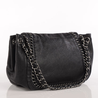 Chanel Metallic Goatskin Luxe Ligne Flap Black 3 of 7