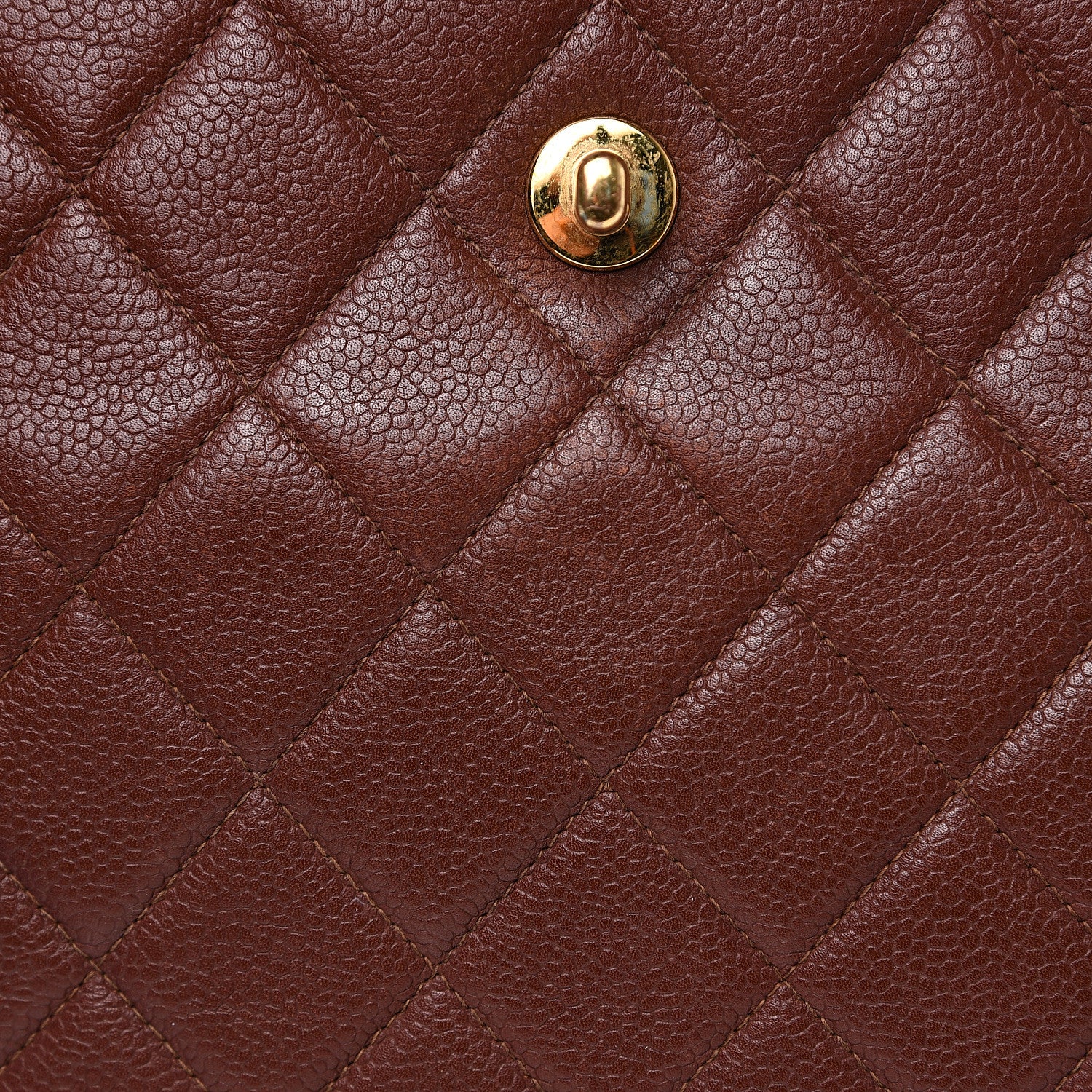 Chanel Caviar Quilted Jumbo Kelly Flap Brown 9 of 16