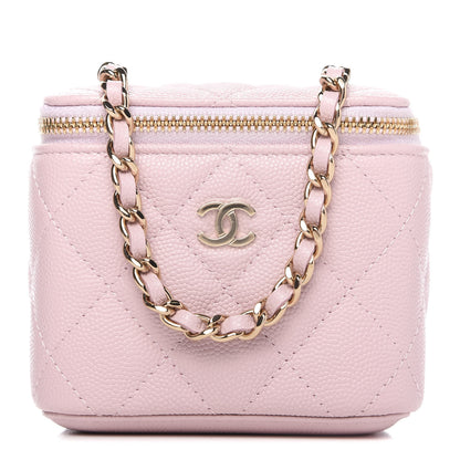 Chanel Caviar Quilted Mini Vanity Case With Chain Light Pink 1 of 10