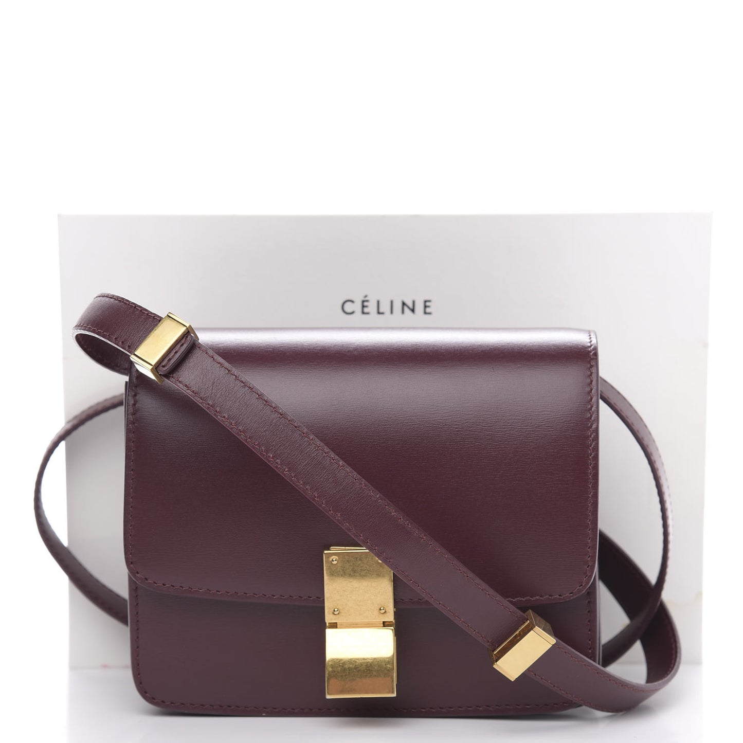 Smooth Calfskin Small Classic Box Flap Bag Red