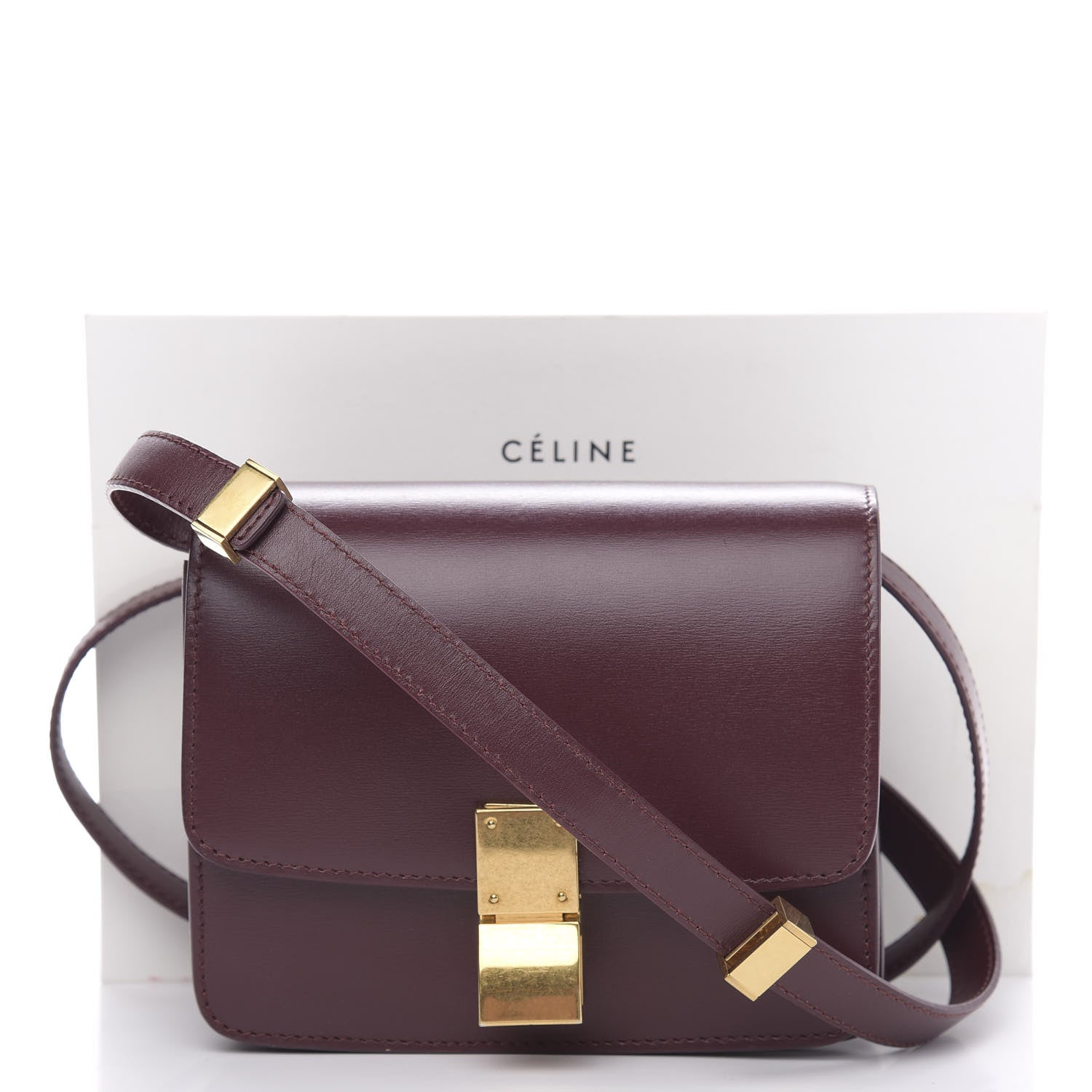 Celine Smooth Calfskin Small Classic Box Flap Bag Red 11 of 11