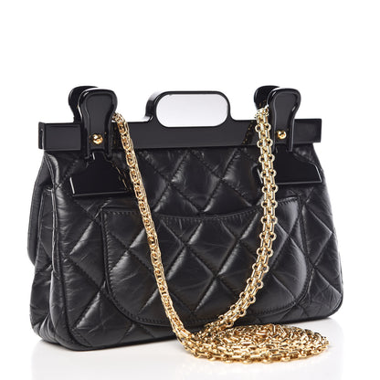 Chanel Aged Calfskin Quilted 2.55 Reissue Mini Hanger Flap Black 3 of 8