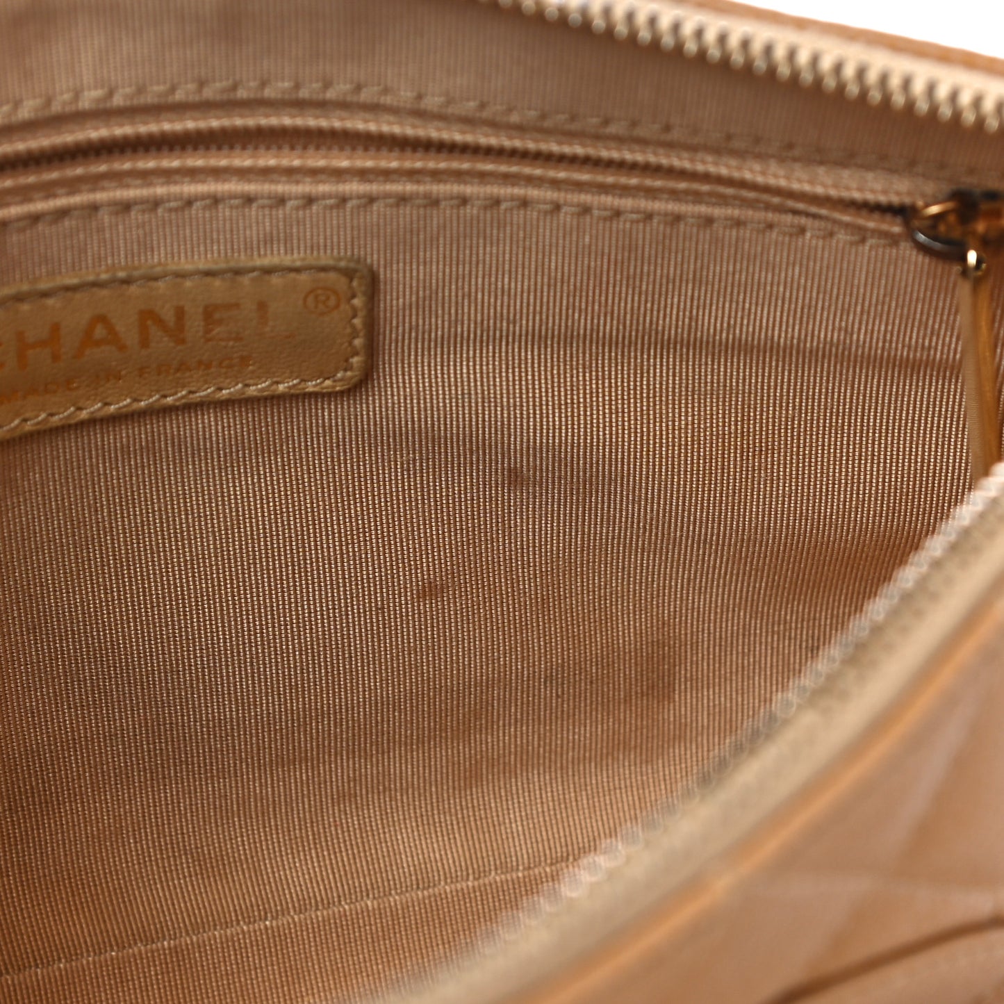 Caviar Quilted Timeless CC Shoulder Bag Beige