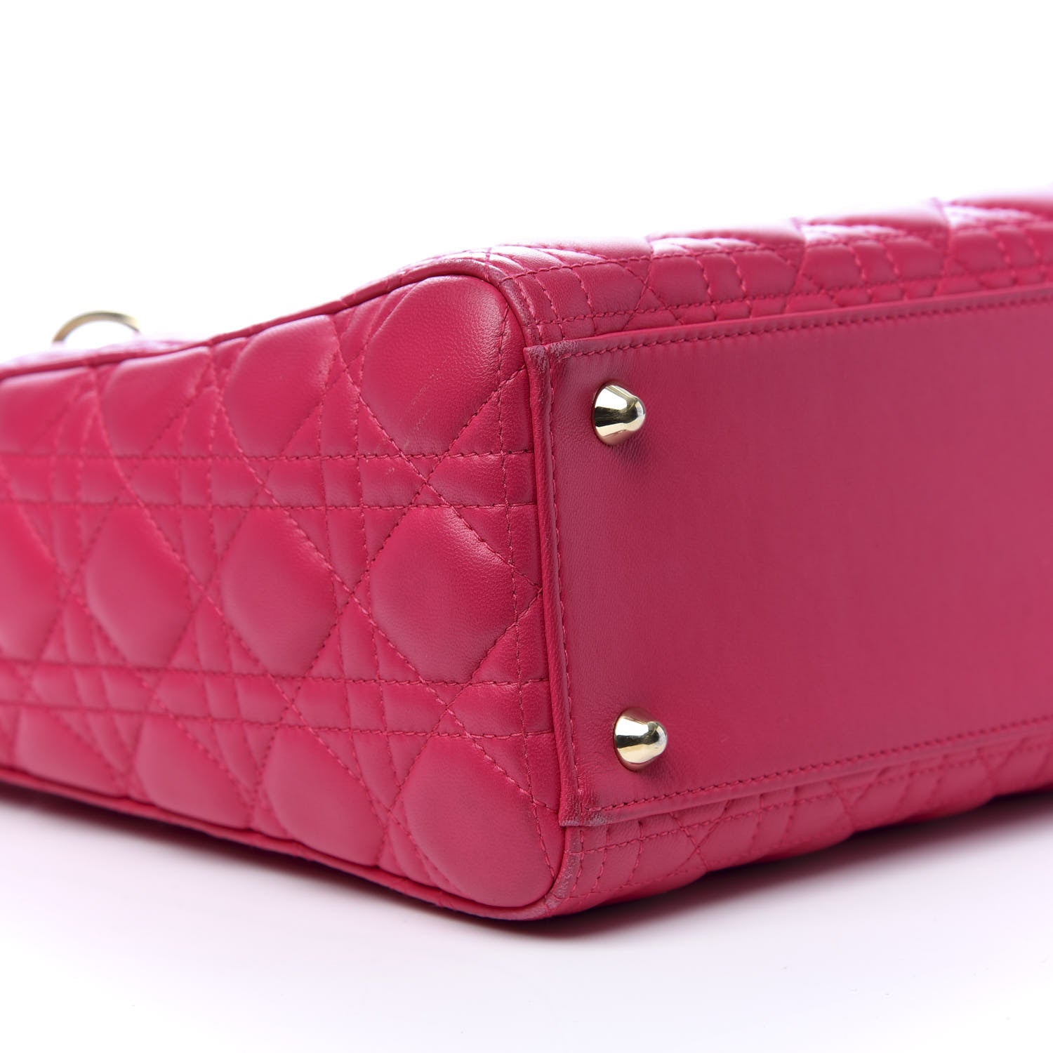 Christian Dior Lambskin Cannage Large Lady Dior Fuchsia 8 of 10
