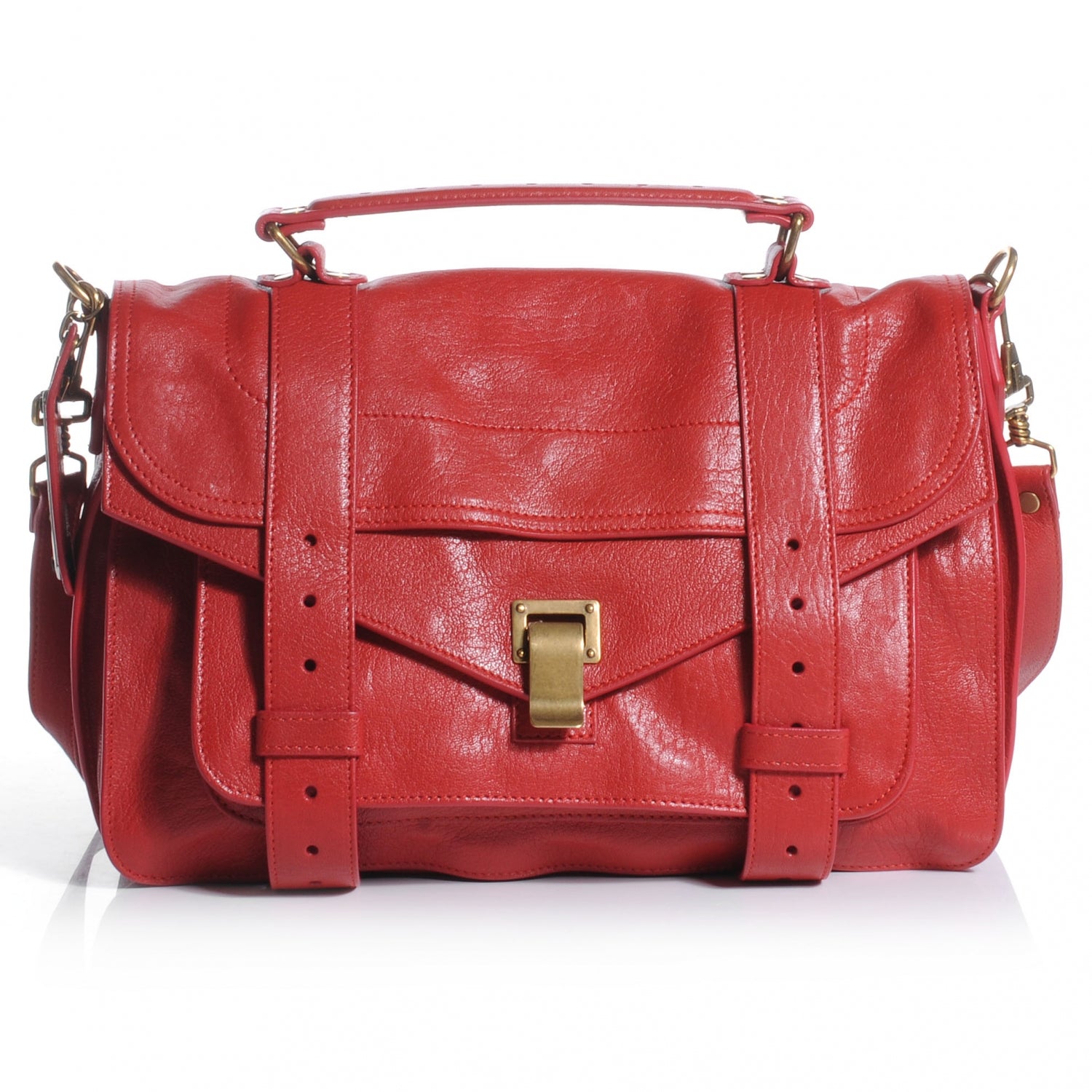 Proenza Schouler Lambskin PS1 Medium Satchel Lipstick Red 1 of 8