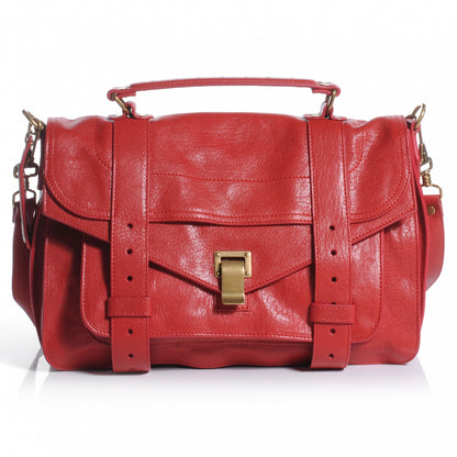 Proenza Schouler Lambskin PS1 Medium Satchel Lipstick Red 1 of 8