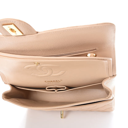 Chanel Caviar Quilted Medium Double Flap Beige Clair 6 of 10