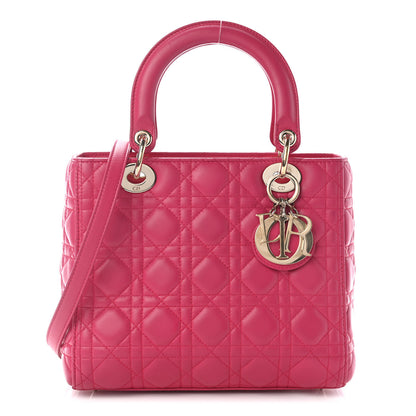 Christian Dior Lambskin Cannage Medium Lady Dior Pink 1 of 8