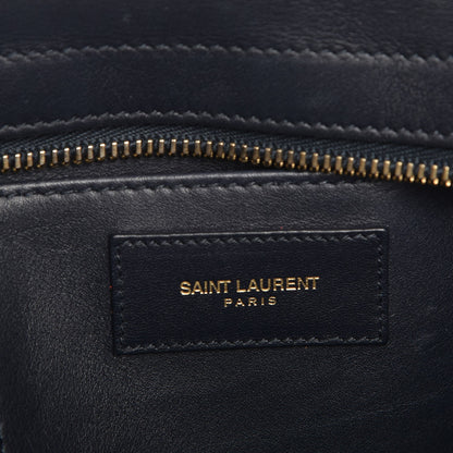 Saint Laurent Calfskin Small Classic Y Cabas Navy Blue 6 of 10