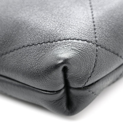 Chanel Shiny Calfskin Quilted Maxi Chain Hobo Black 12 of 13