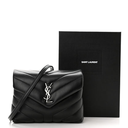 Saint Laurent Calfskin Y Quilted Monogram Toy Loulou Crossbody Bag Black 12 of 12