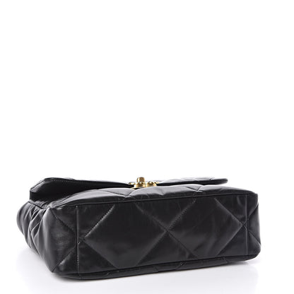 Chanel Lambskin Quilted Large 19 Flap Black 4 of 11