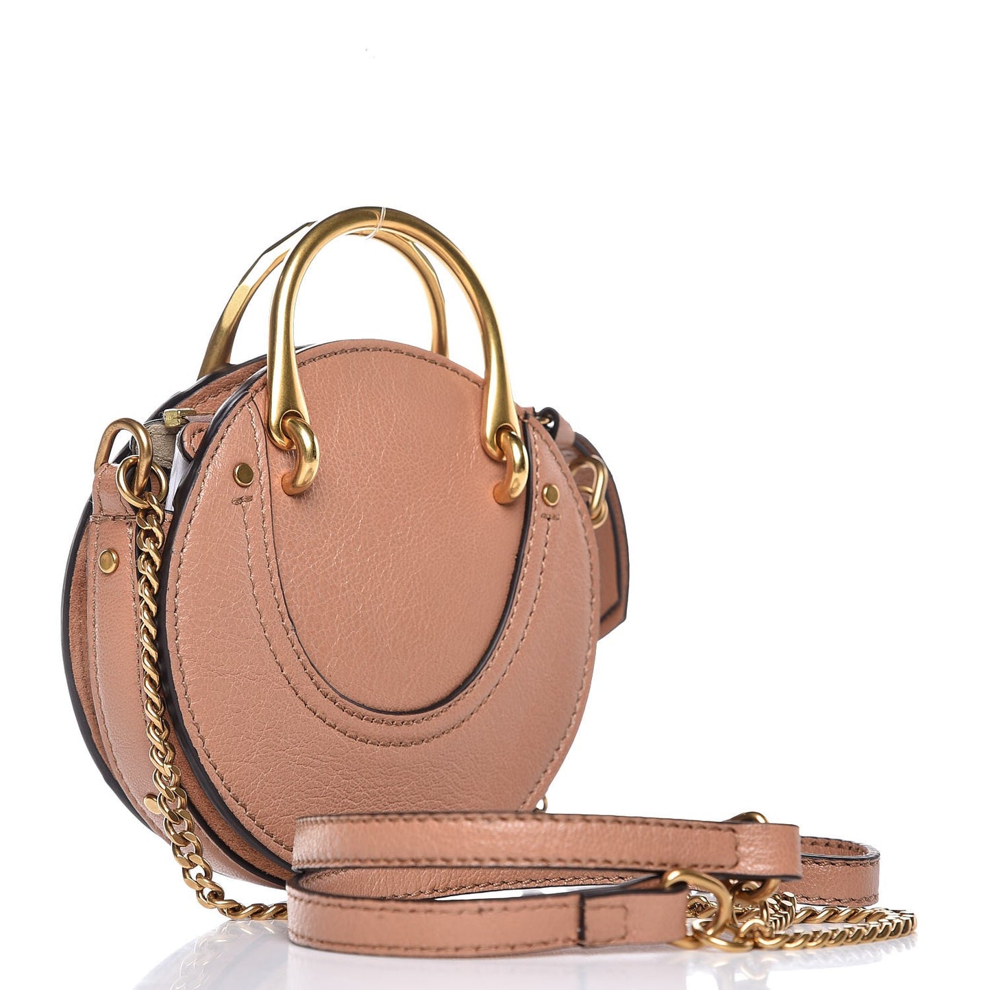 Goatskin Suede Mini Pixie Bag Nougat