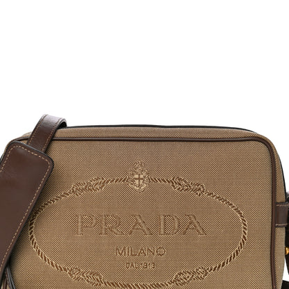 Prada Jacquard Logo Camera Bag Corda Bruciato 6 of 10