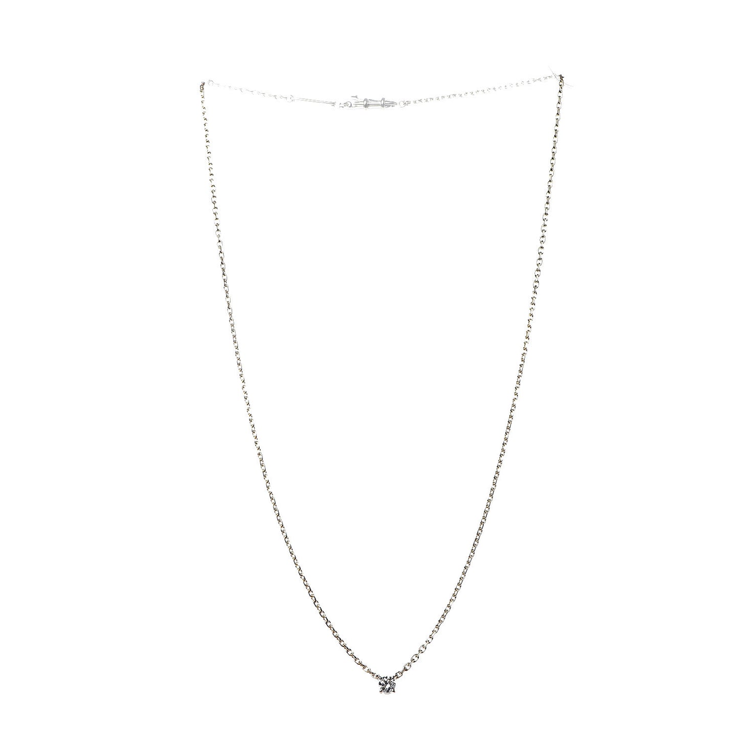 18K Yellow Gold Diamond .25ct Solitaire 1895 Pendant Necklace