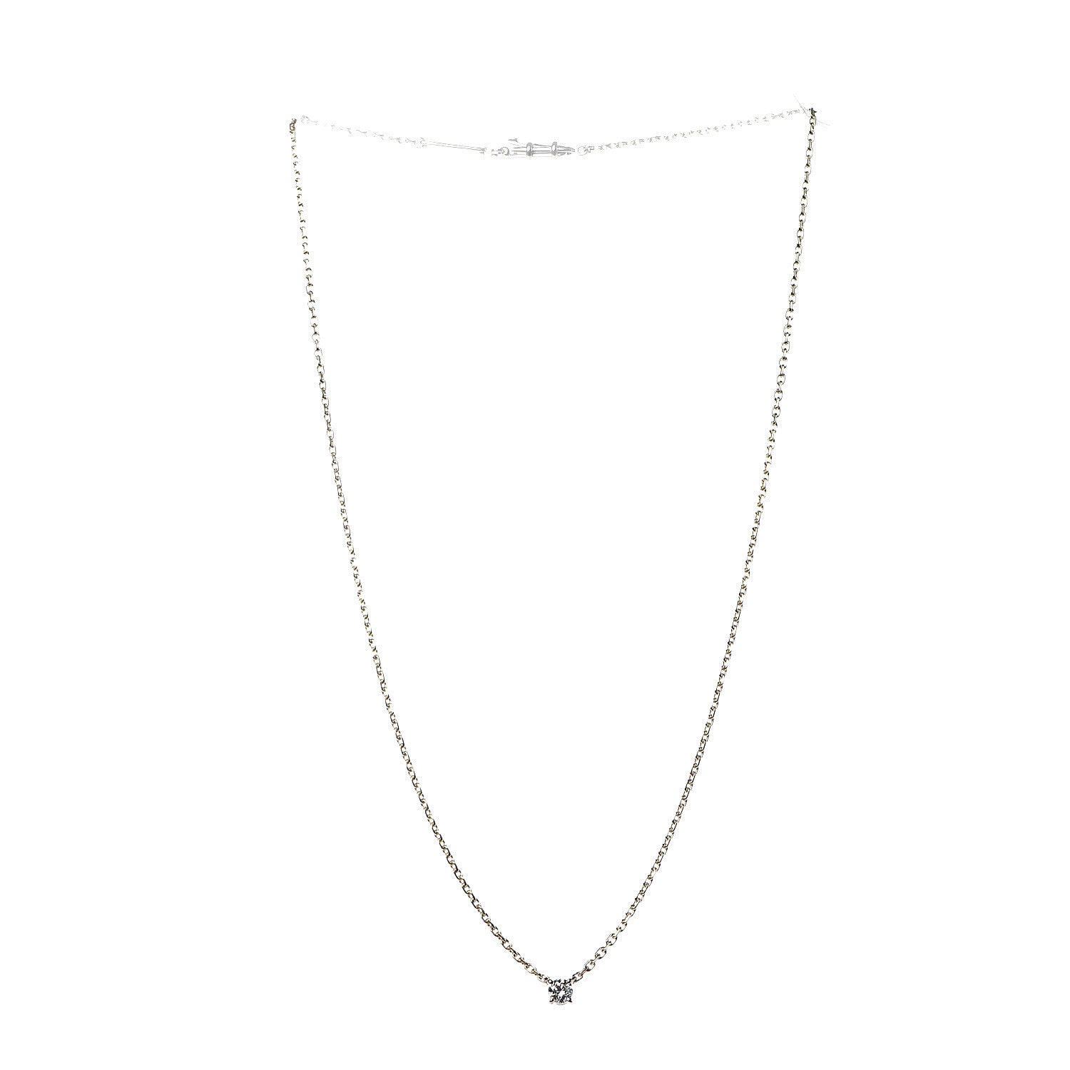 Cartier 18K Yellow Gold Diamond .25ct Solitaire 1895 Pendant Necklace 3 of 6
