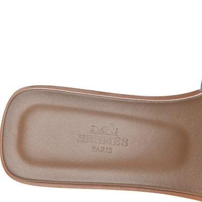 Hermes Denim Canvas Oran Sandals 36 Bleu Clair 8 of 9