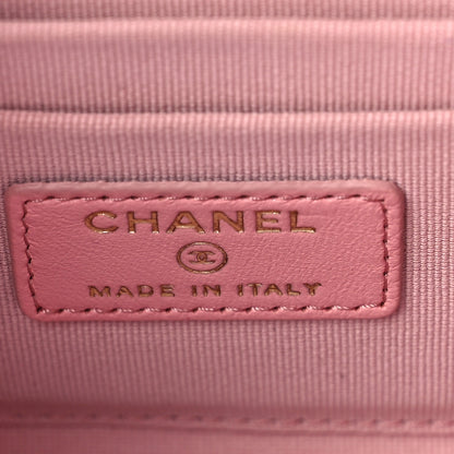 Chanel Lambskin Quilted Mini Trendy CC Clutch With Chain Pink 9 of 20