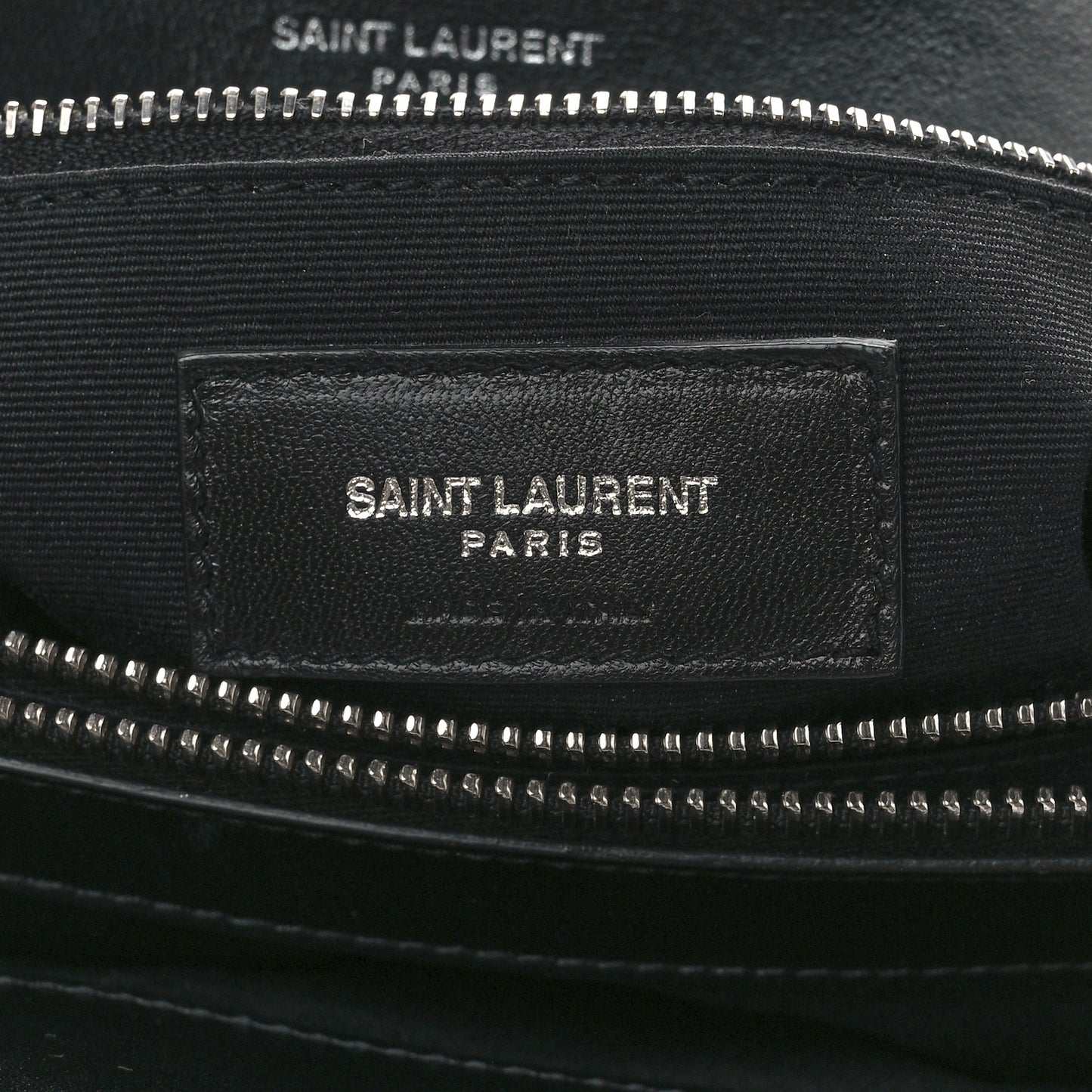 Calfskin Y Quilted Monogram Medium Loulou Chain Satchel Black