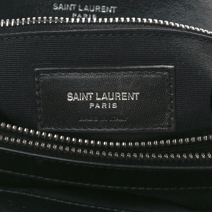 Saint Laurent Calfskin Y Quilted Monogram Medium Loulou Chain Satchel Black 7 of 13