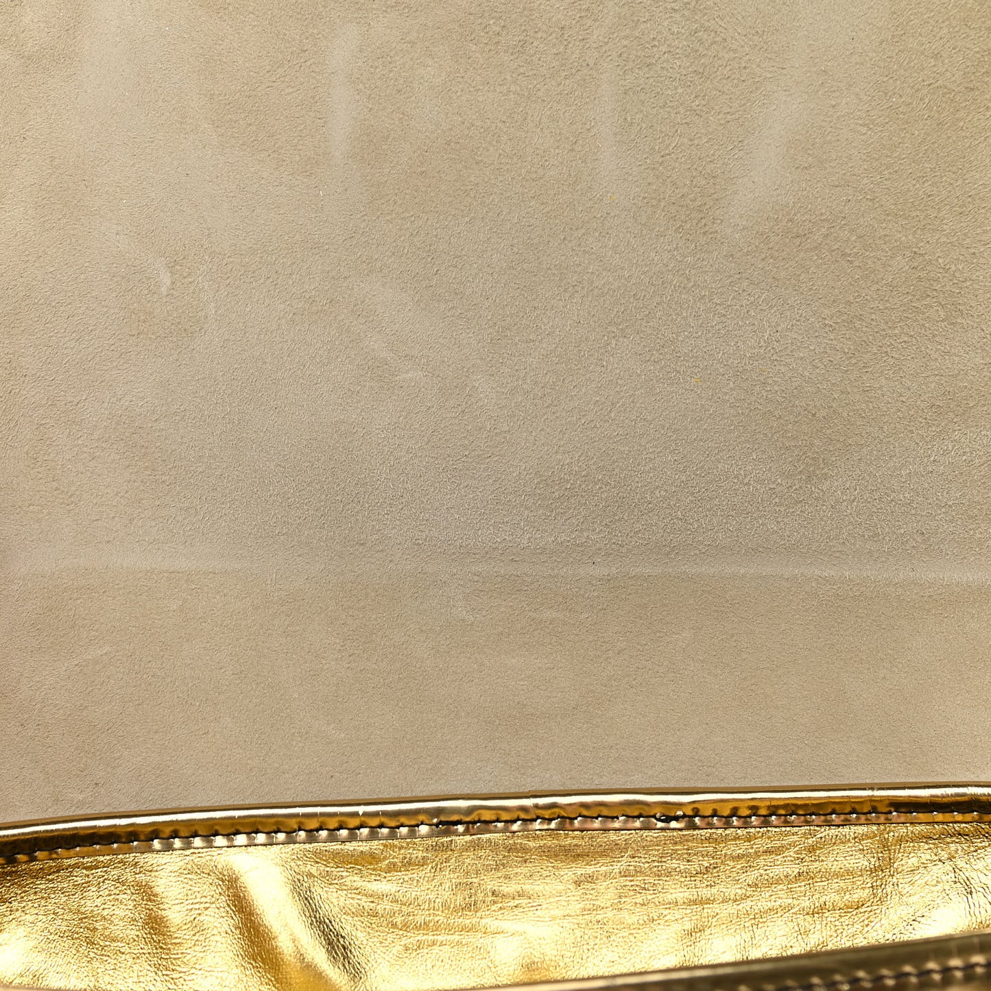 Patent Calfskin B Bag Gold